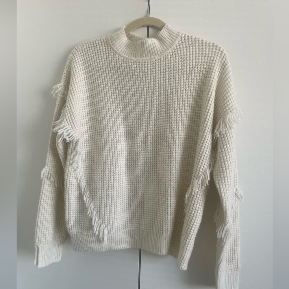 Michael Kors Women’s Mock Neck Sweater with Fringe